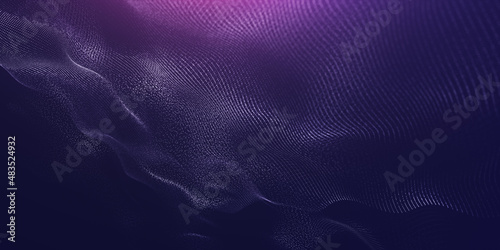 Fototapeta Naklejka Na Ścianę i Meble -  Futuristic point wave particular line background. Abstract flow digital structure data technology background. 3d rendering background, landing page