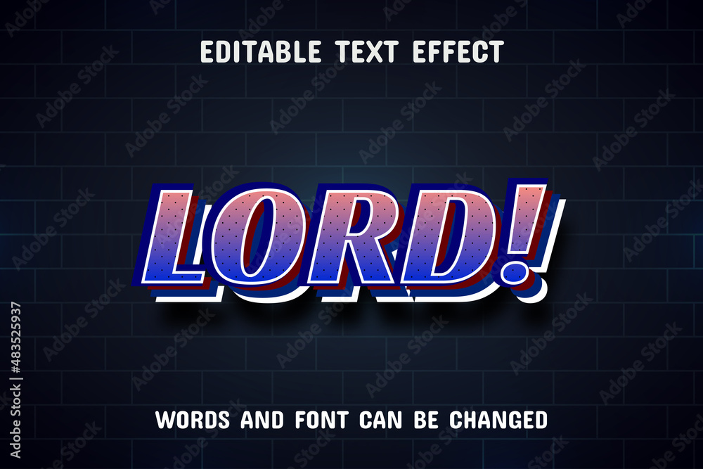 Free text - editable text effect