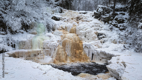 View to the White Bridges waterfall photo