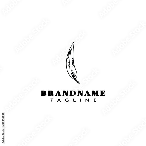 Free Download eucalyptus plant logo cartoon icon design template black isolated vector illustration - GFXLoad
