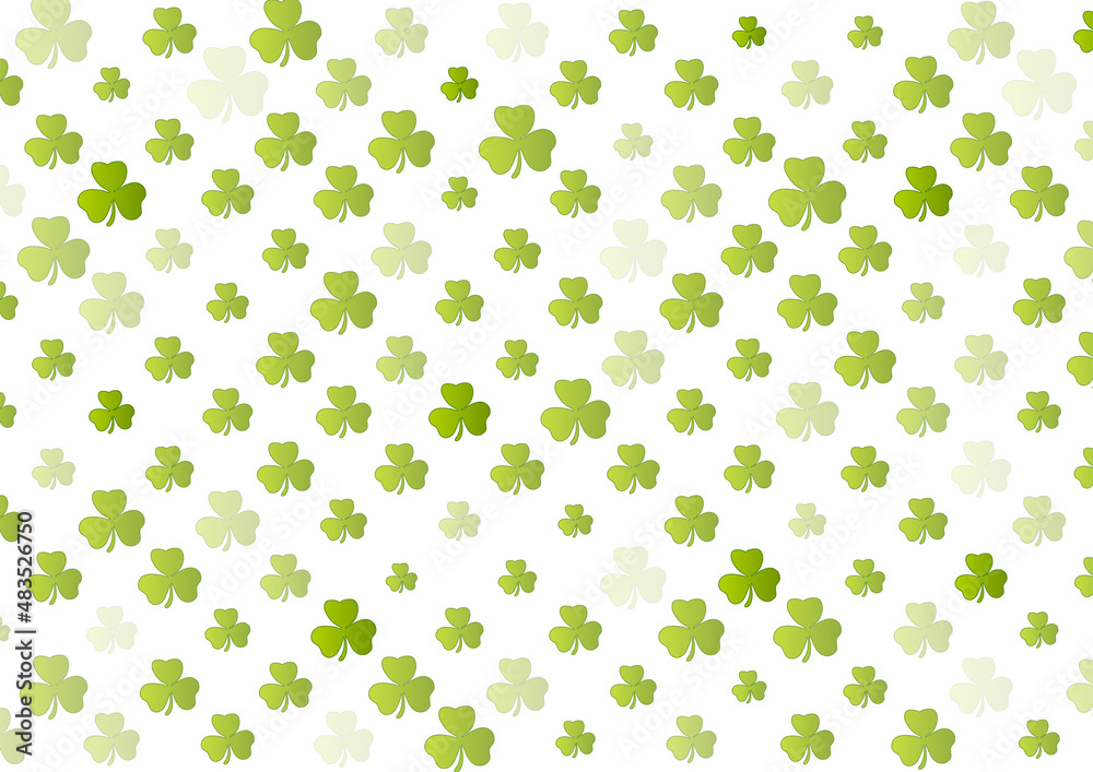St Patrick Day bright abstract background with shamrock leaves. Vector design St Patrick Day bright abstract background with shamrock leaves. Vector design
