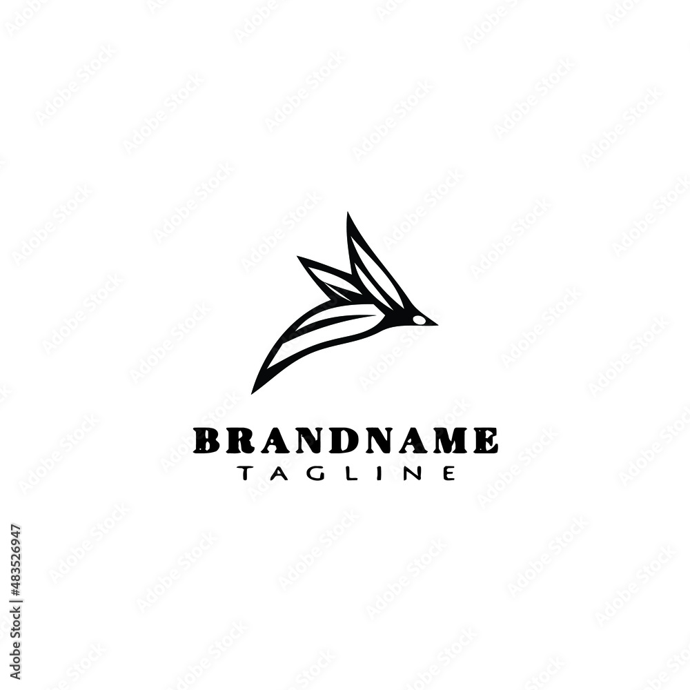Fototapeta premium eucalyptus plant logo cartoon icon design template black isolated vector illustration