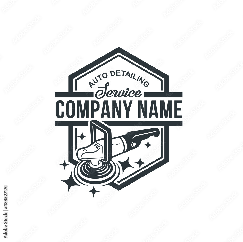 Fototapeta premium logo template for auto detailing service, vector art.