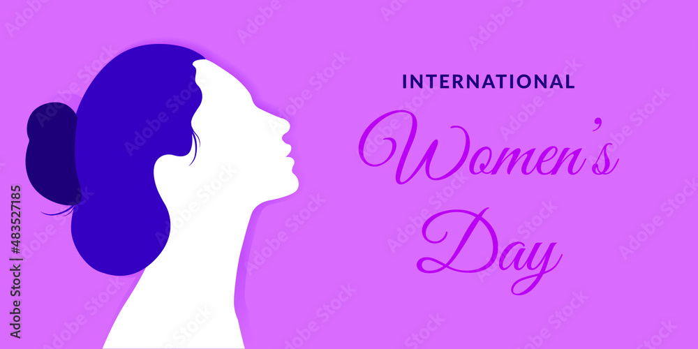 8 March International women's day poster banner creative layout with flat illustration.