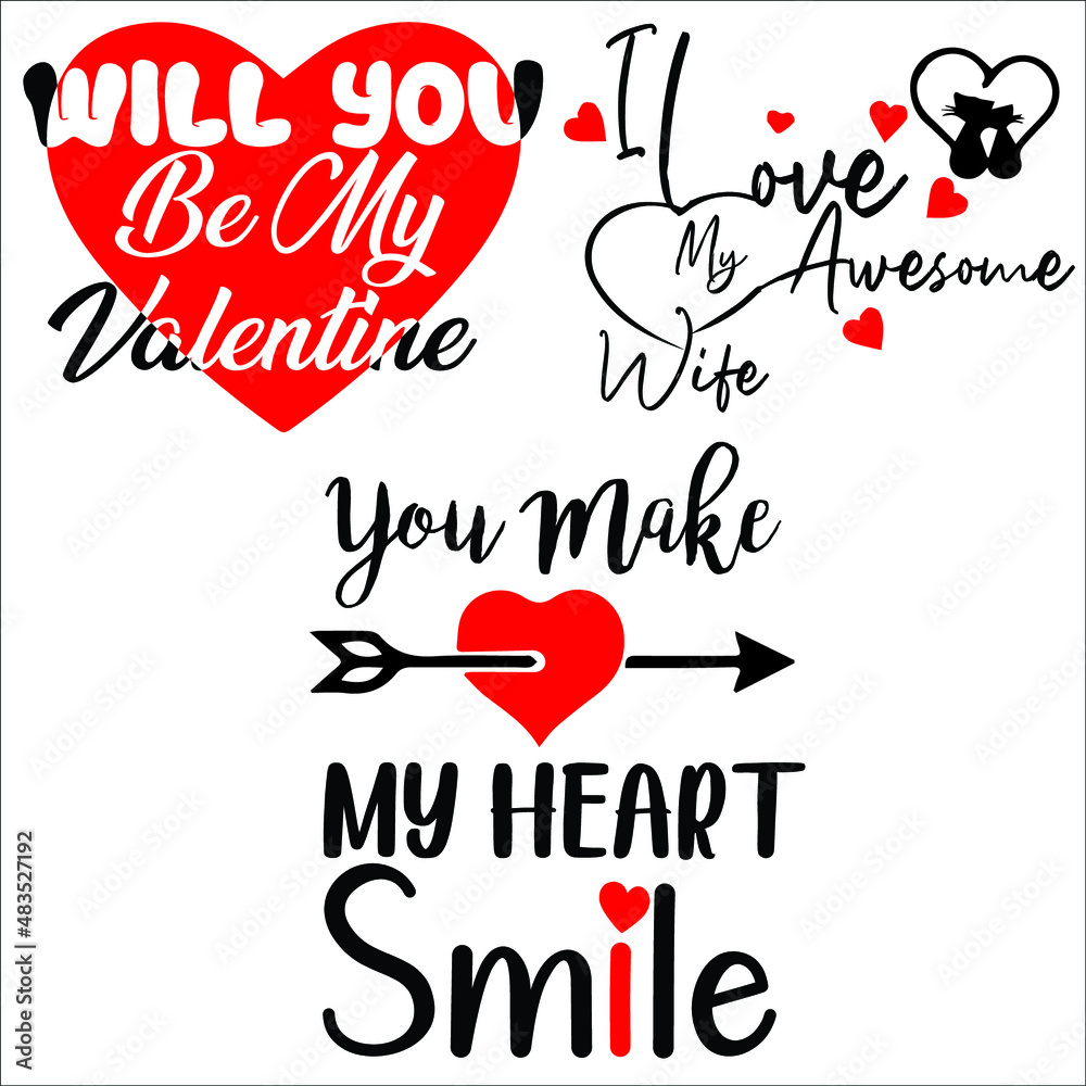 Valentines day T shirt design for a loveable wife to celebrate Valentines day