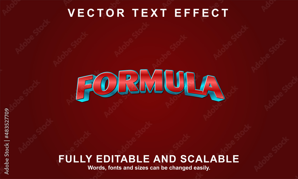FORMULA style editable text effect	
