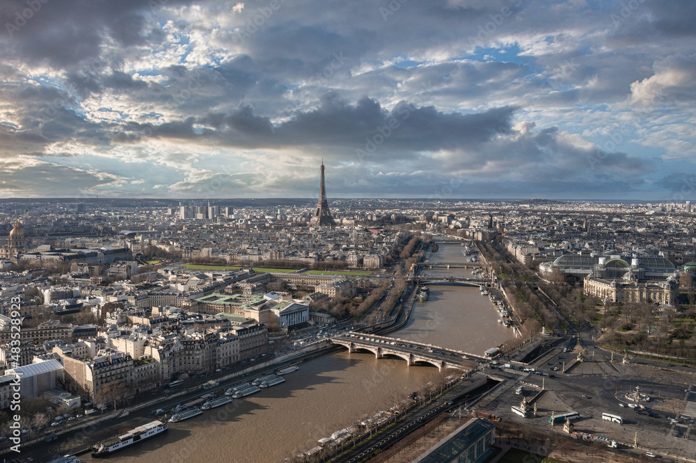 panorama of Paris. January 2022