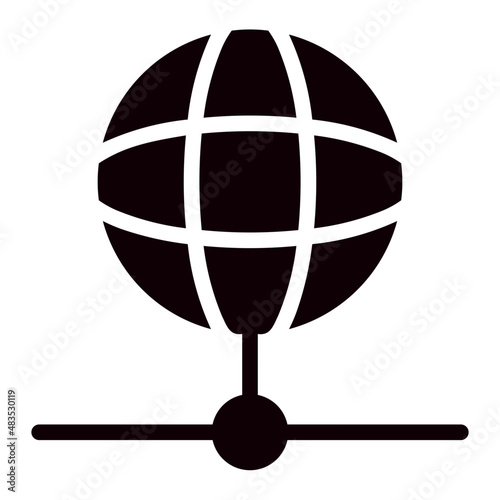 global network glyph icon