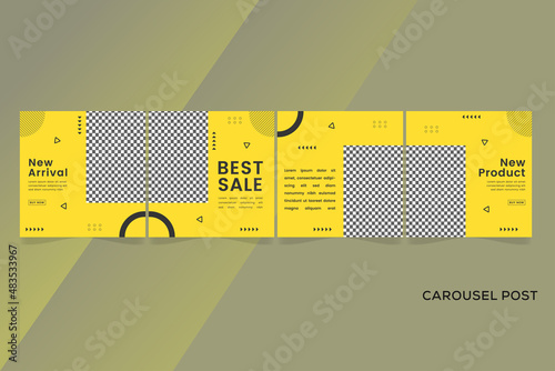 Fashion banner for carousel template premium
