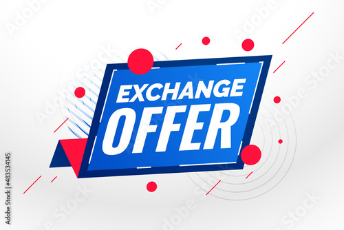 exchange offer modern banner for business promotion