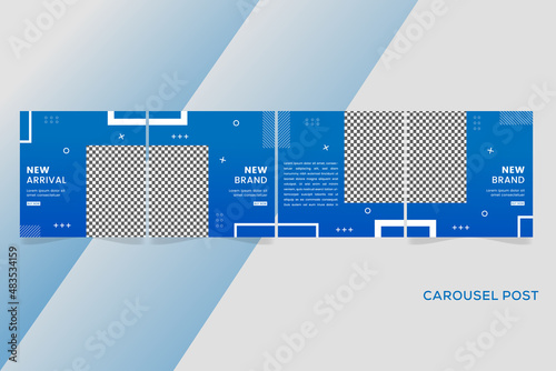 Fashion sale banner for social media carousel premium