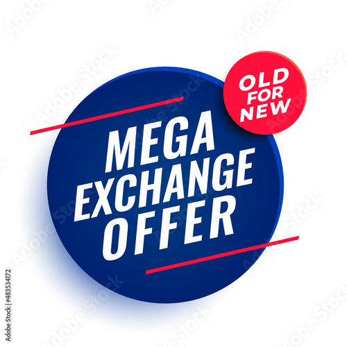 mega exchange offer modern banner design