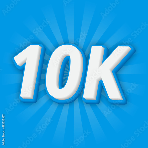 10k followers text effect