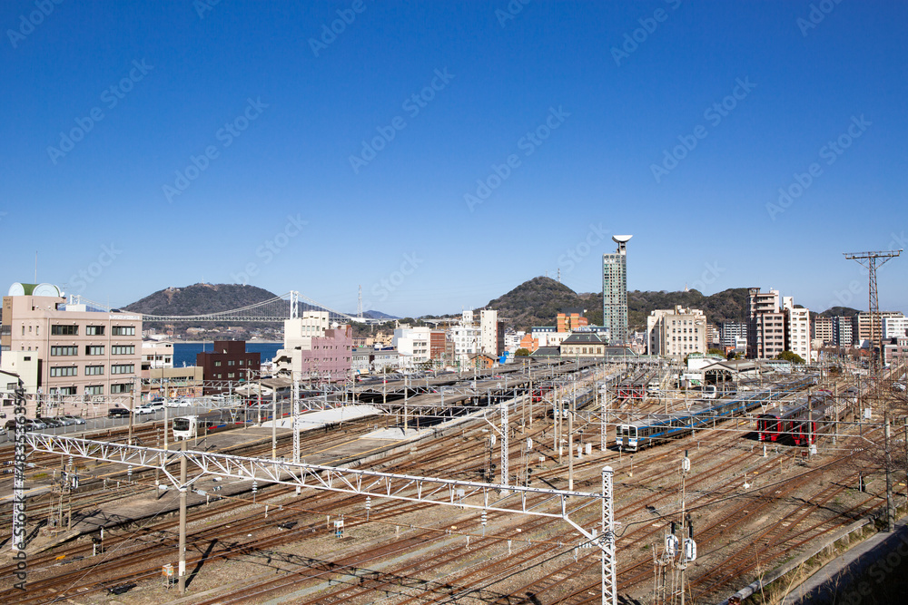 晴天のJR門司港駅　北九州市門司区