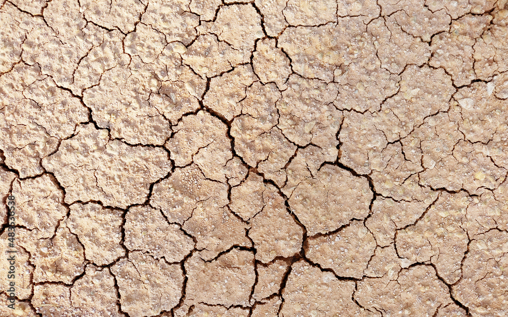 Cracked ground background in the top view for graphic design or wallpaper Cracked ground background in the top view for graphic design or wallpaper