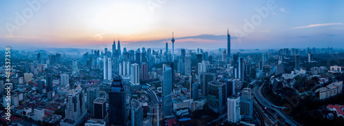 Photography Kuala Lumpur cityscape in the morning which includes all the unique modern build