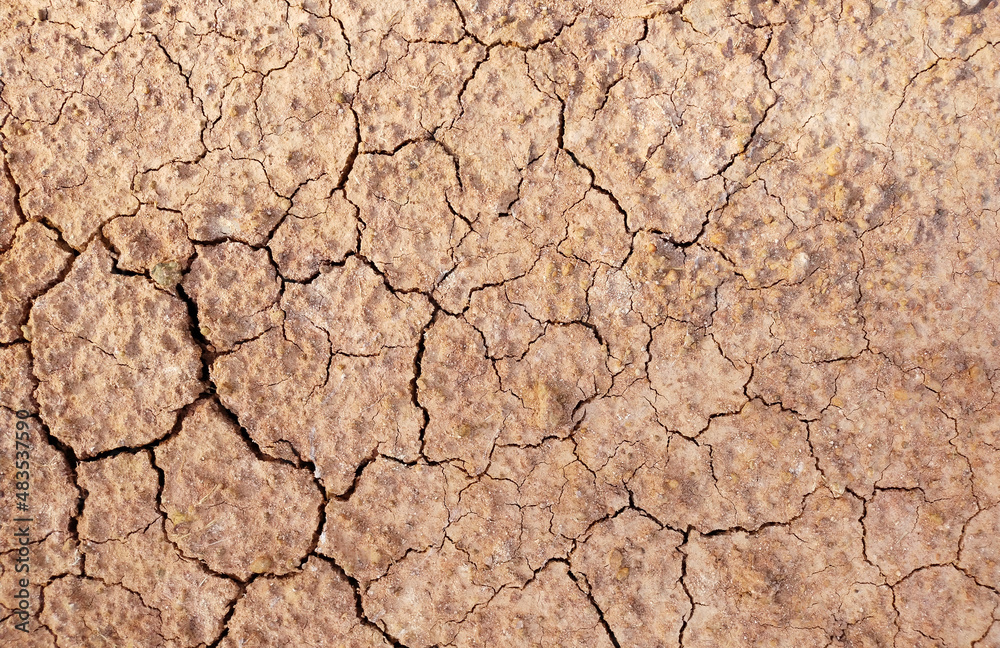 Cracked ground background in the top view for graphic design or wallpaper Cracked ground background in the top view for graphic design or wallpaper