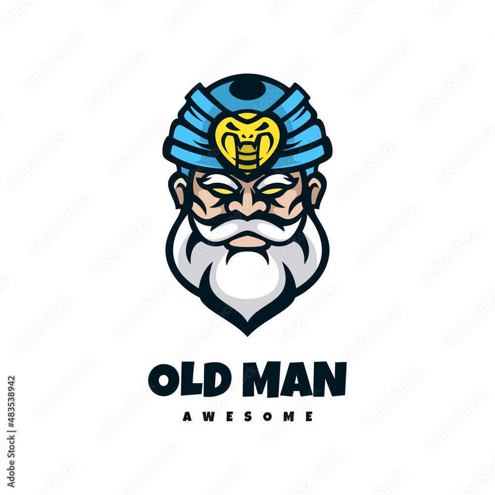 Illustration vector graphic of Old Man, good for logo design