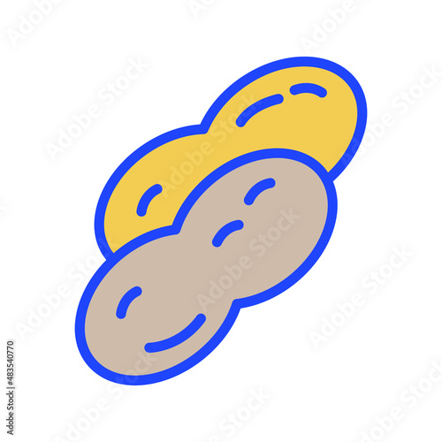 Peanut Isolated Vector icon which can easily modify or edit

