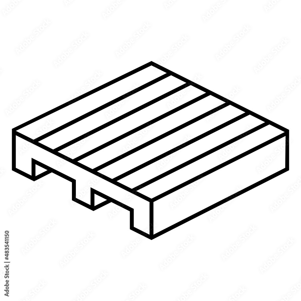 Pallet for transportation of bulky goods, isometric wooden pallet for transportation of rokla Pallet for transportation of bulky goods, isometric wooden pallet for transportation of rokla