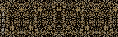 Elegant Gold And Black Art Deco Banner