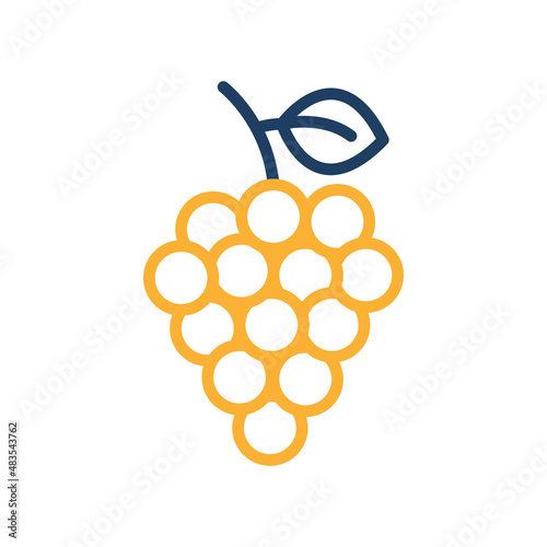 Grapes Isolated Vector icon which can easily modify or edit


