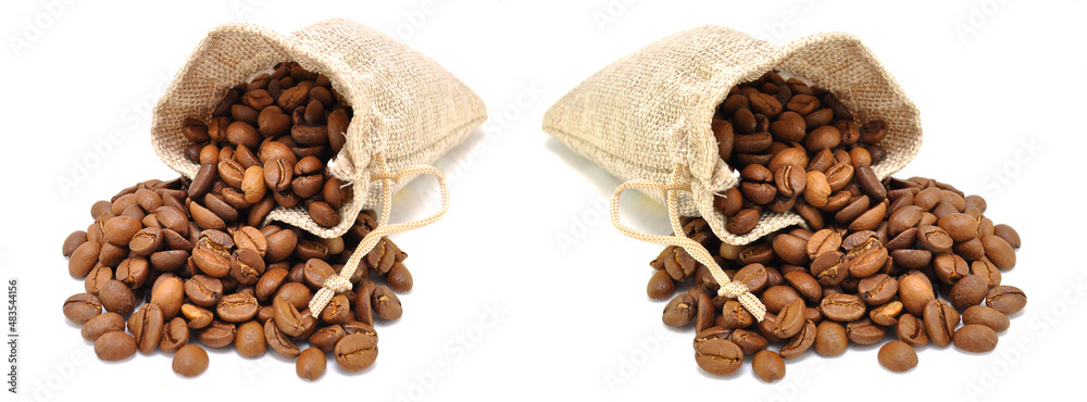 Coffee in a bag on a white background close-up. Drink, grain, food, wallpaper
Coffee in a bag on a white background close-up. Drink, grain, food, wallpaper