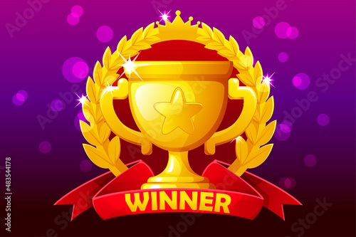 Award gold cup for winner in first place.