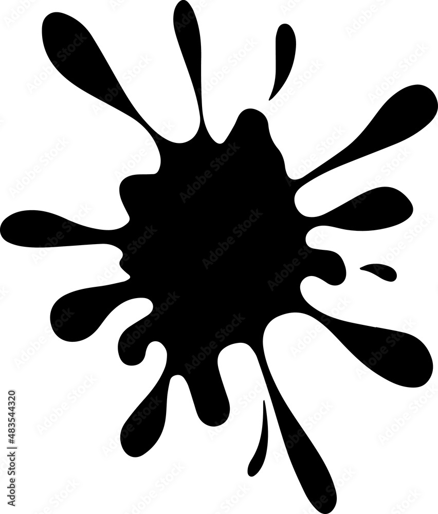 Splatter Paint Silhouettes Splatter Paint SVG EPS PNG Stock Vector