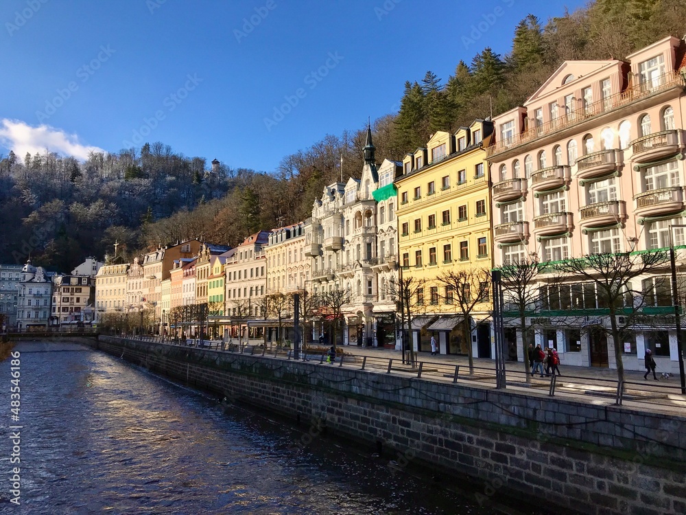 Altstadt von Karlsbad / Karlovy Vary (Tschechien)