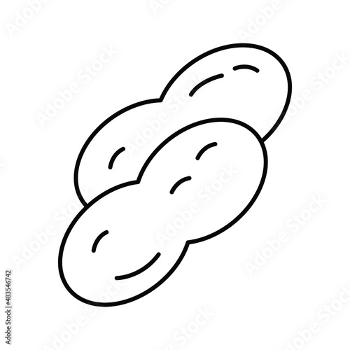 Peanut Isolated Vector icon which can easily modify or edit

