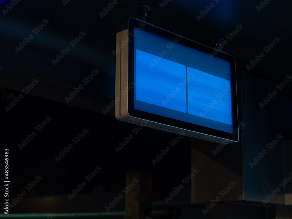 Fototapeta premium Monitor showing bus lines in Bangkok, Thailand.