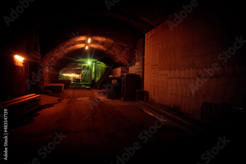 tunnel at night
