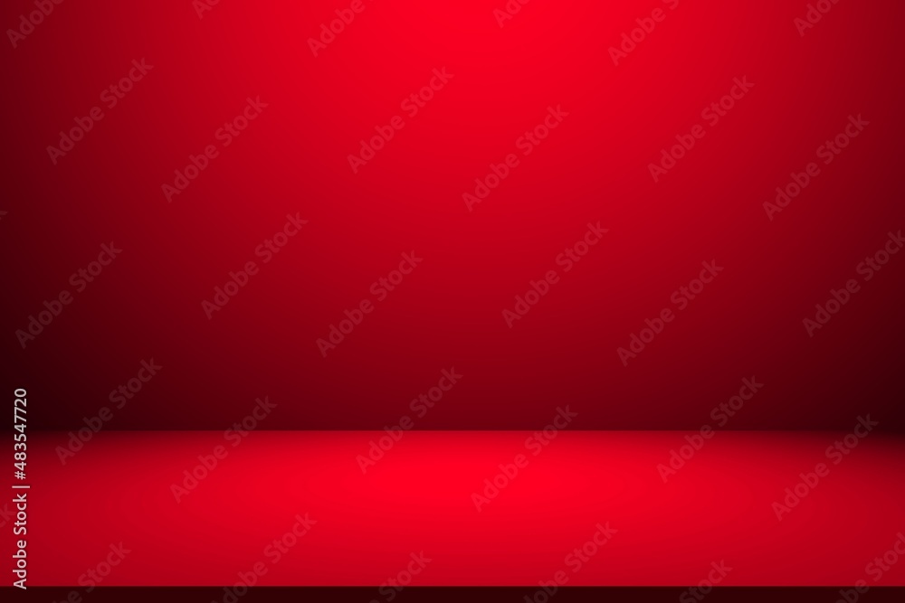 red background with a carpet