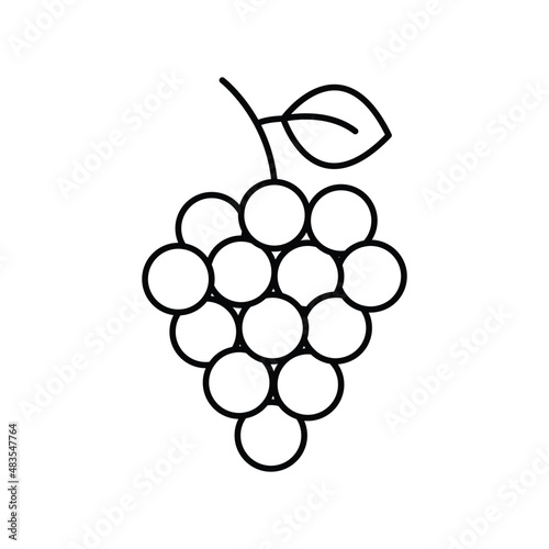 Grapes Isolated Vector icon which can easily modify or edit