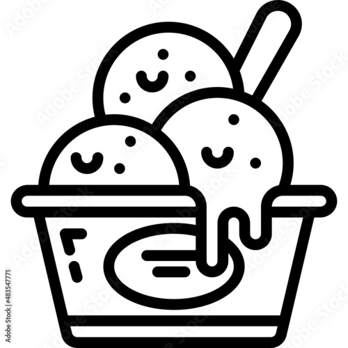 ice cream line icon