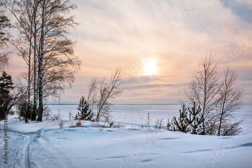 Winter landscape  Western Siberia