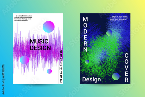 Set modern abstract musical, great design for any purposes. Business abstract presentation concept. Web banner layout template. Technology vector illustration. Music abstract background...