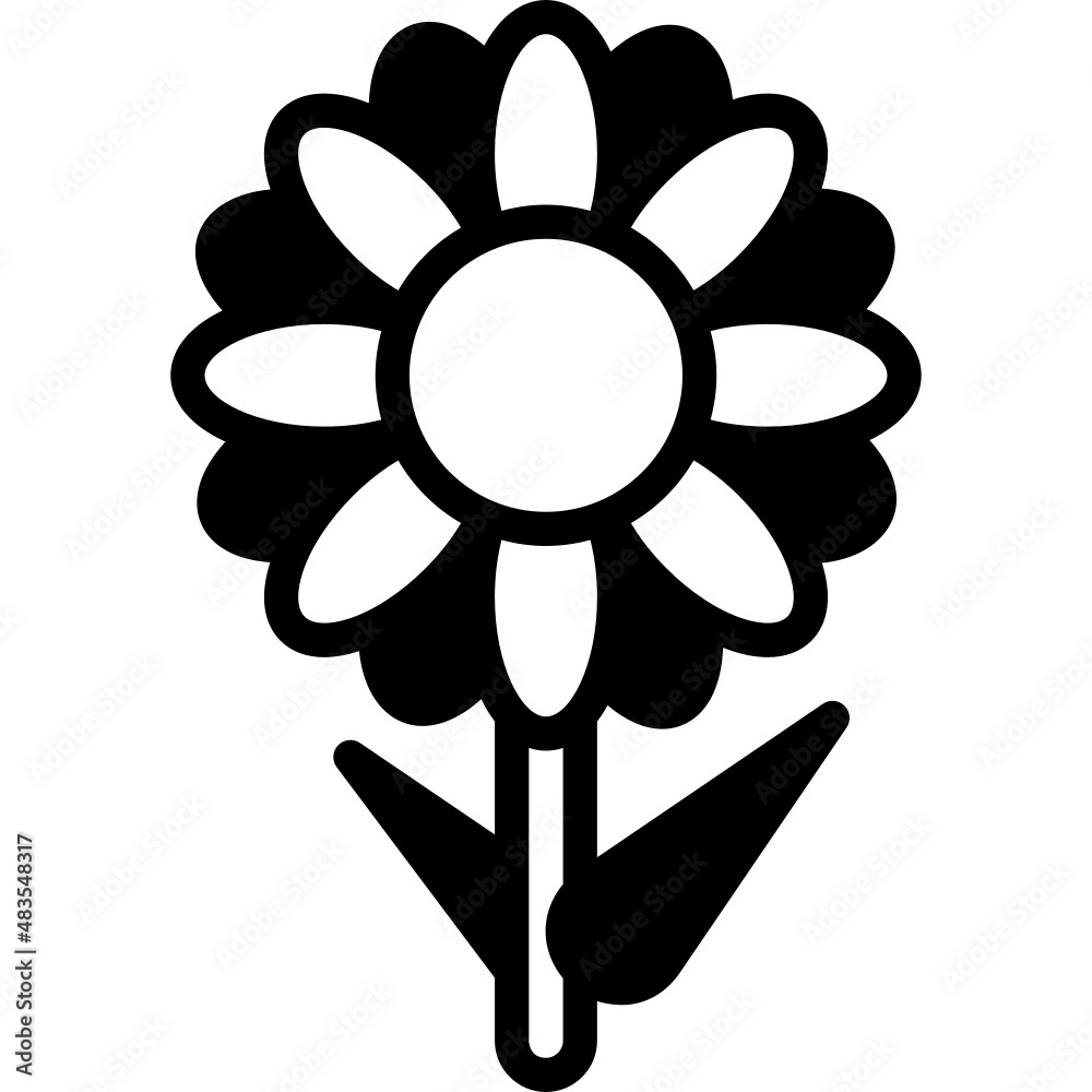 sunflower solid line icon sunflower solid line icon