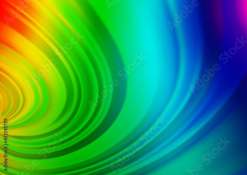 Light Multicolor  Rainbow vector abstract blurred template.