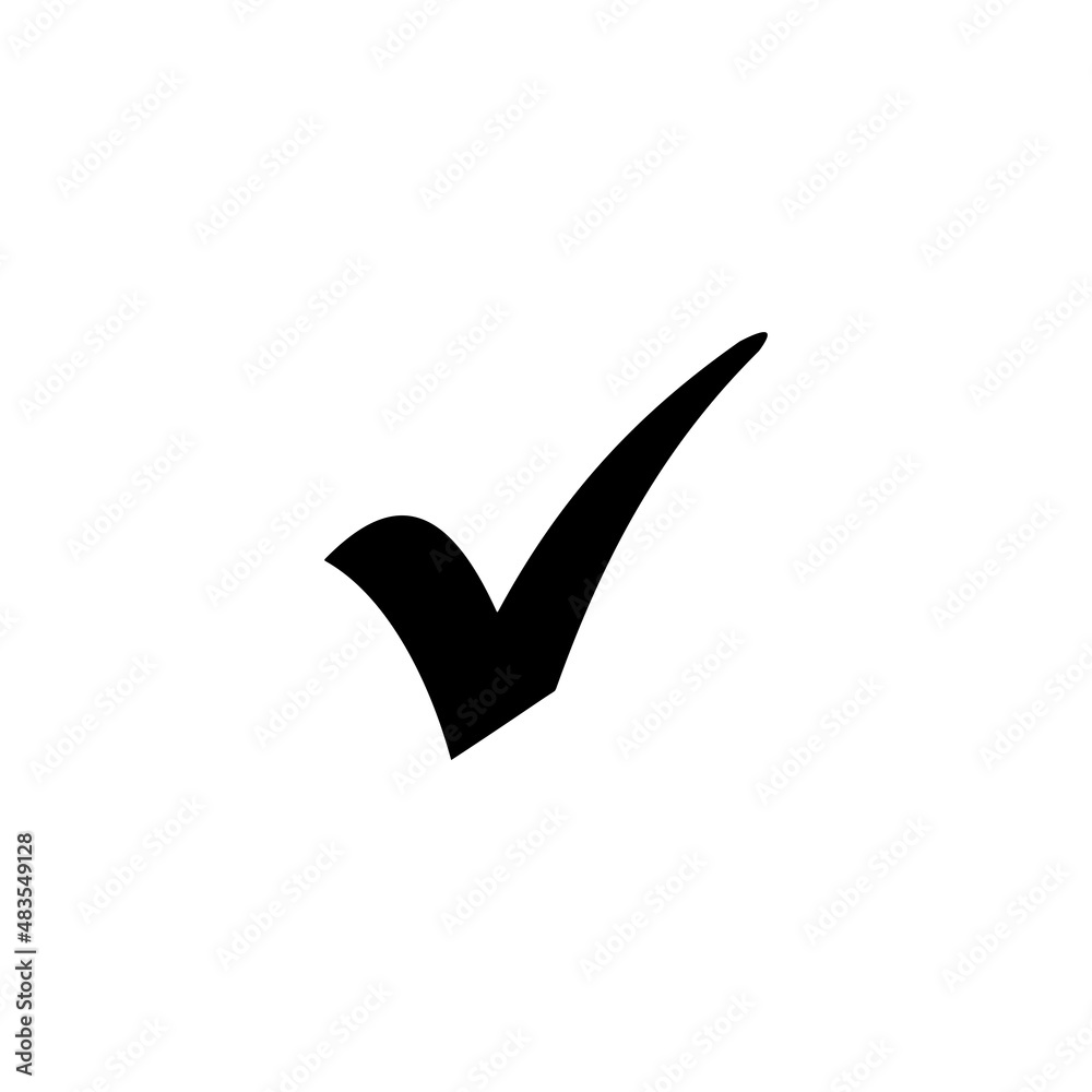 Check mark simple flat icon vector illustration. Check icon vector Check mark simple flat icon vector illustration. Check icon vector