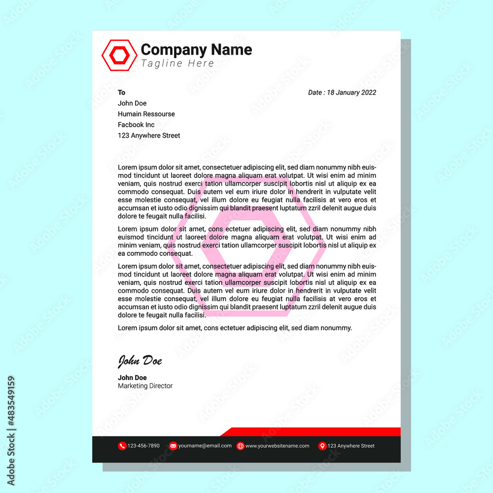 Modern business letterhead in abstract design Modern business letterhead in abstract design