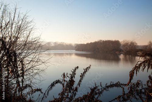 River view under blue sky