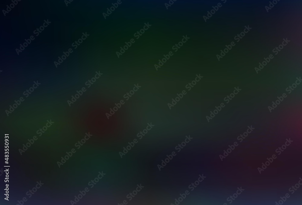 Obraz premium Dark Black vector blurred and colored template.