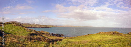 Panoramic landscape with cloudy sky in the southwest of Ireland © agephotography