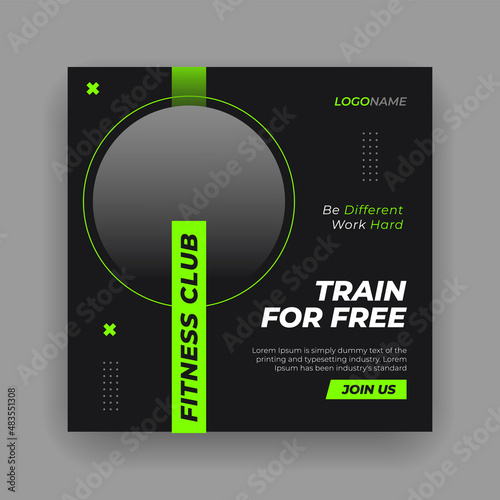 Fitness social media banner template