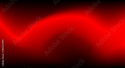 Obraz na płótnie Abstract red gradient wave on a black background w salonie