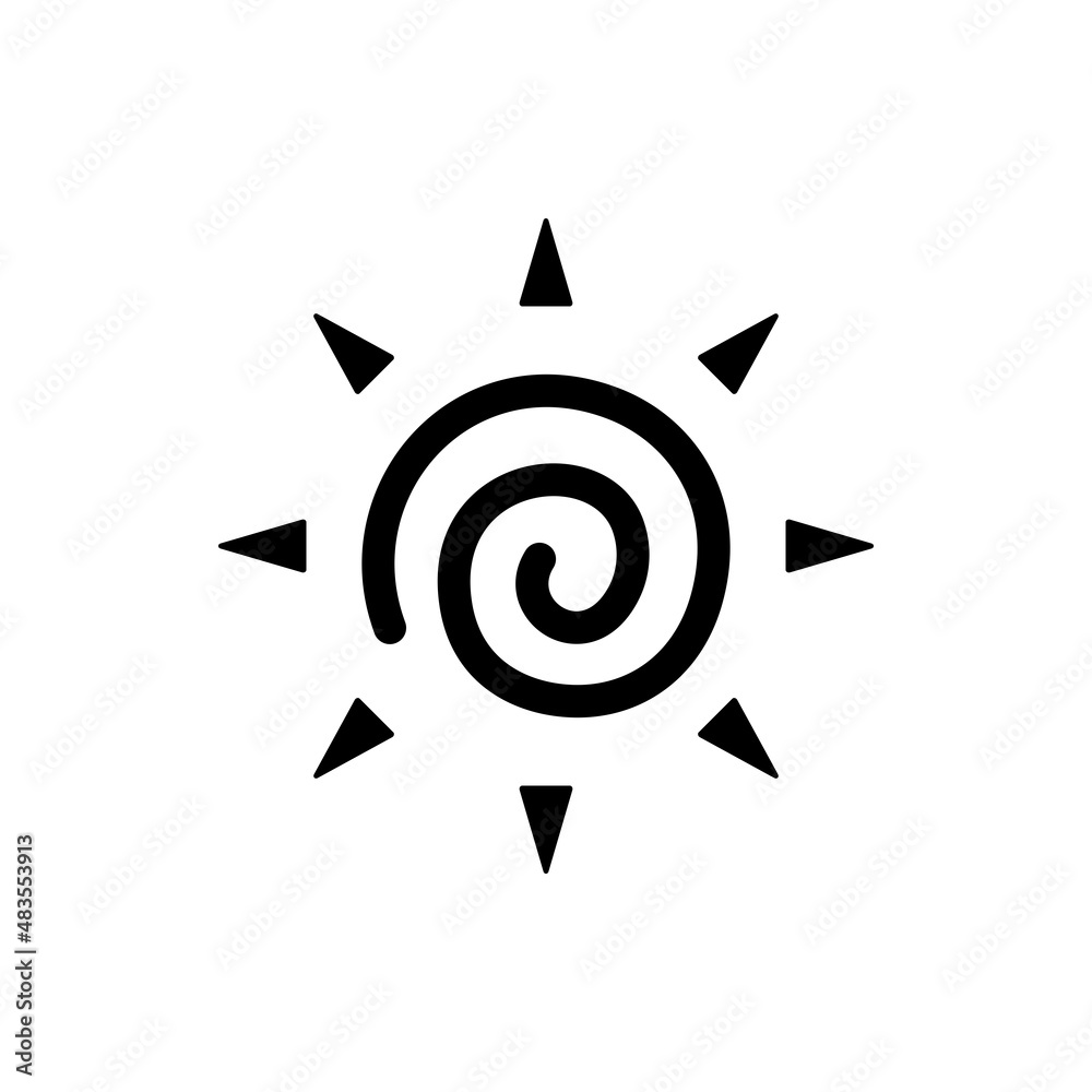 Sun simple flat icon vector illustration Sun simple flat icon vector illustration