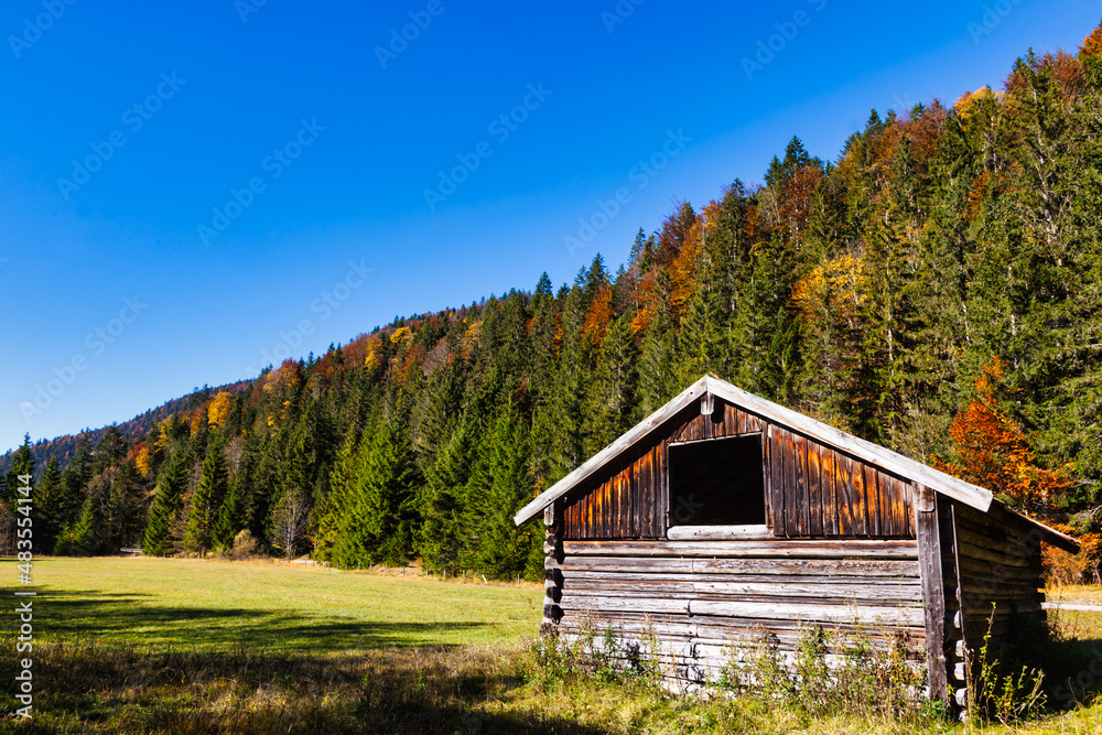 barn in the mountains