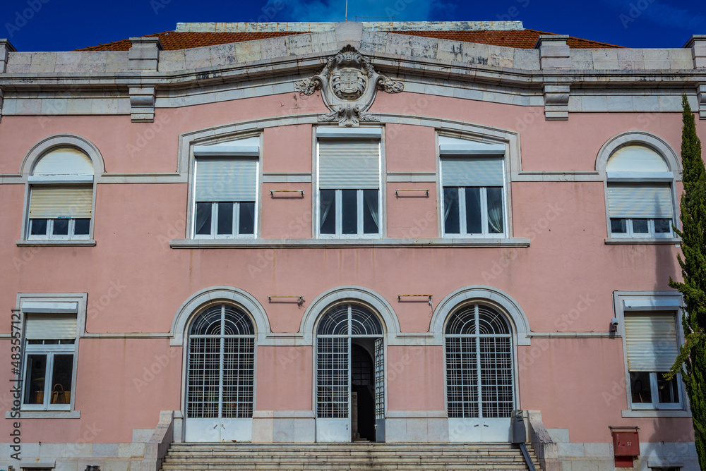 Facade of Julio de Matos mental hospital in Lisbon city, Portugal